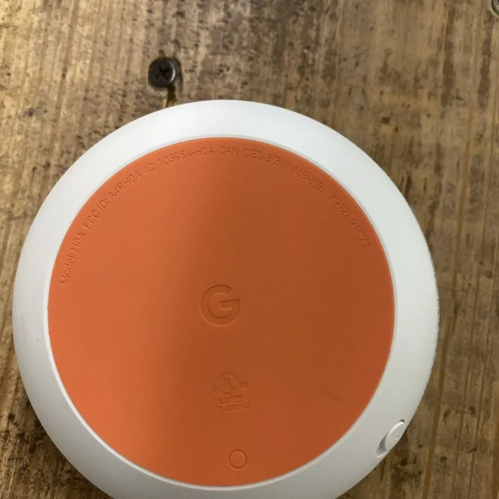 Google Home Mini H0A Smart Speaker Gray w/ Power Adapter - TESTED
